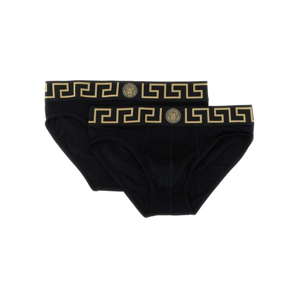 Versace Black Cotton Men's Briefs